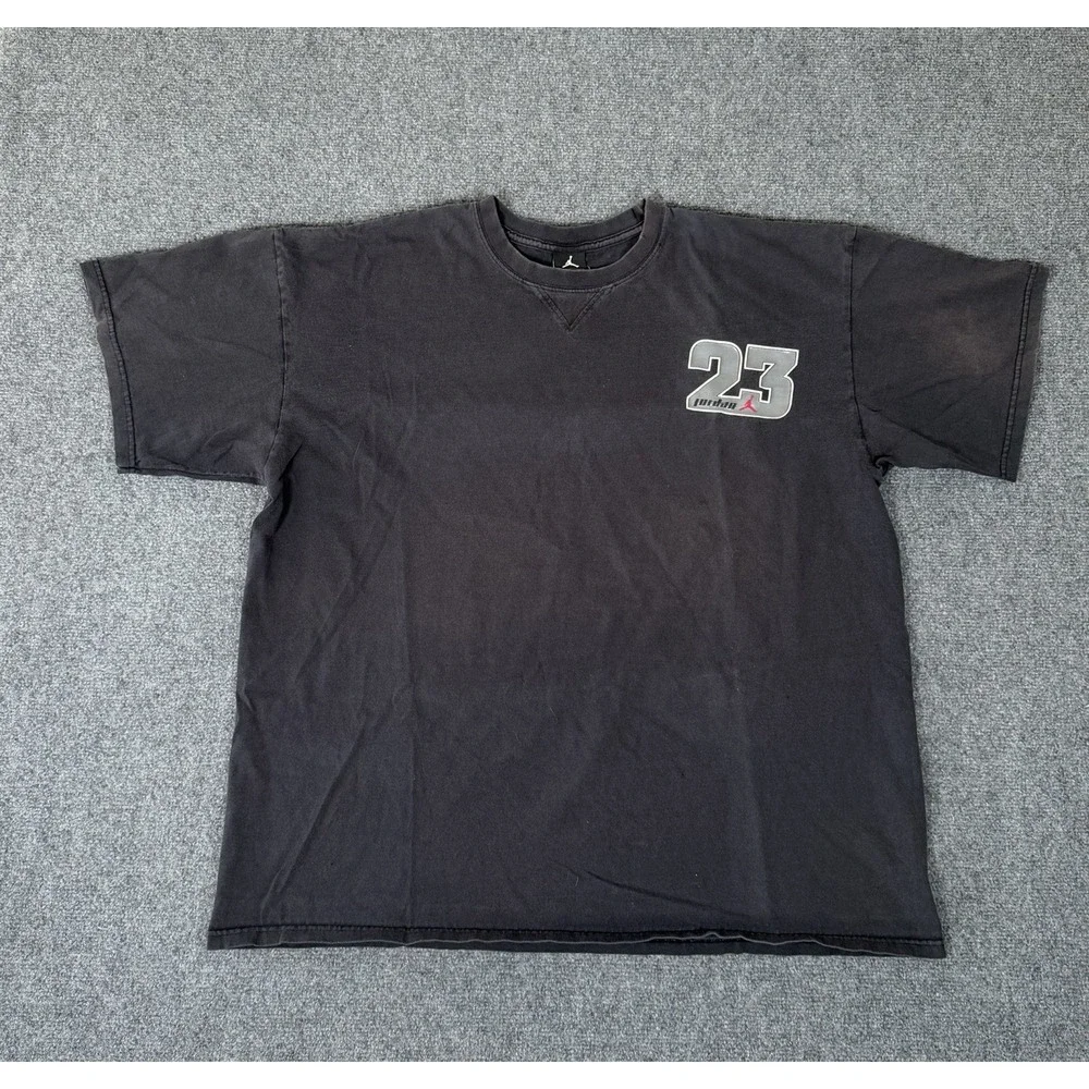 Vintage Y2K Jordan 23 T Shirt Mens XL Black Red Jumpman Basketball Graphic Tee